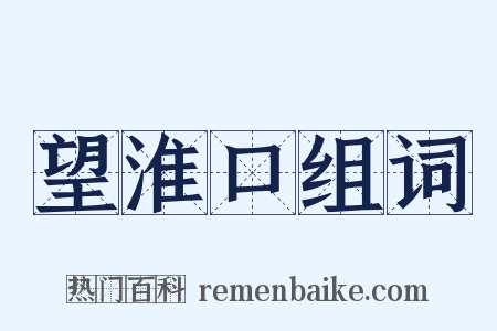 望淮口组词是什么意思的图片